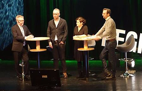Jöran Hägglund, Po Tidholm, Terese Bengard och Lars Westin.