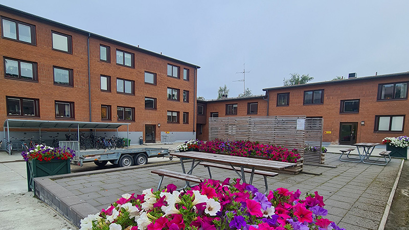 Exteriörbild från kvarteret Garvaren. Foto: Landstingsbostäder