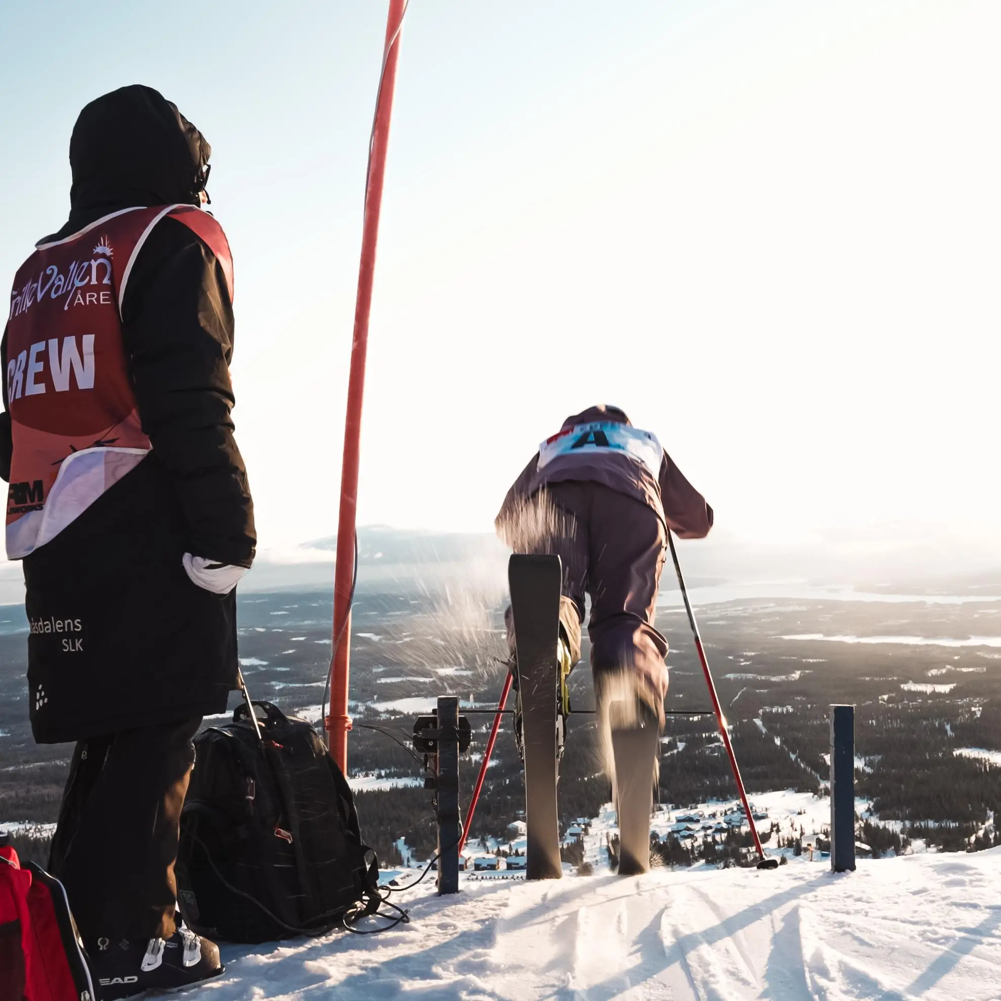 Skidåkare i Tävlingsstart
