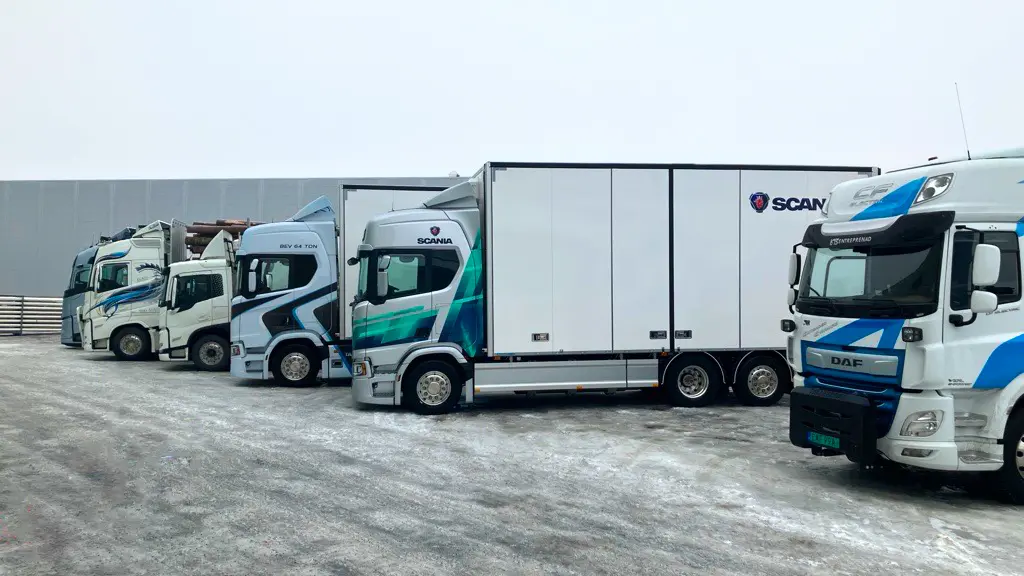 Lastbilar från förra årets roadshow.