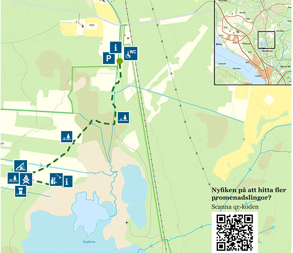 Karta över Tysjöarna.