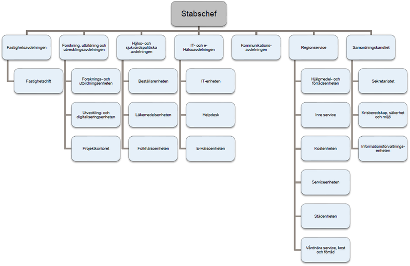 Tjänstemannaorganisation Regionstaben. Region Jämtland Härjedalen