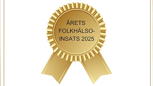 Prisrosett med text Årets folkhälsoinsats