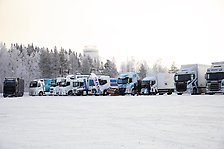 Tunga fordon på förnybart bränsle, från årets roadshow. 