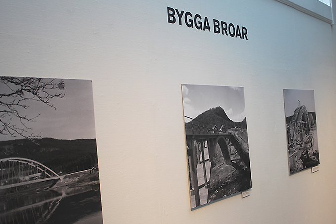 En bild på tre fotografier som visar olika typer av brobyggen i Jämtland